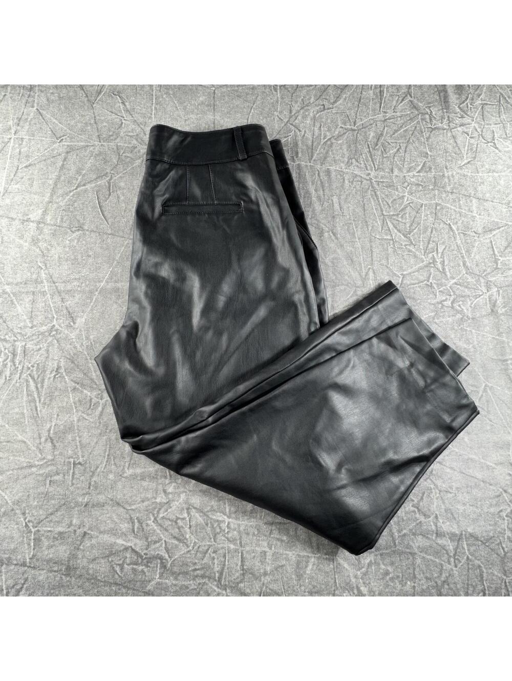 Banana Republic Pants Women's 10 Black Vegan Leather NWT